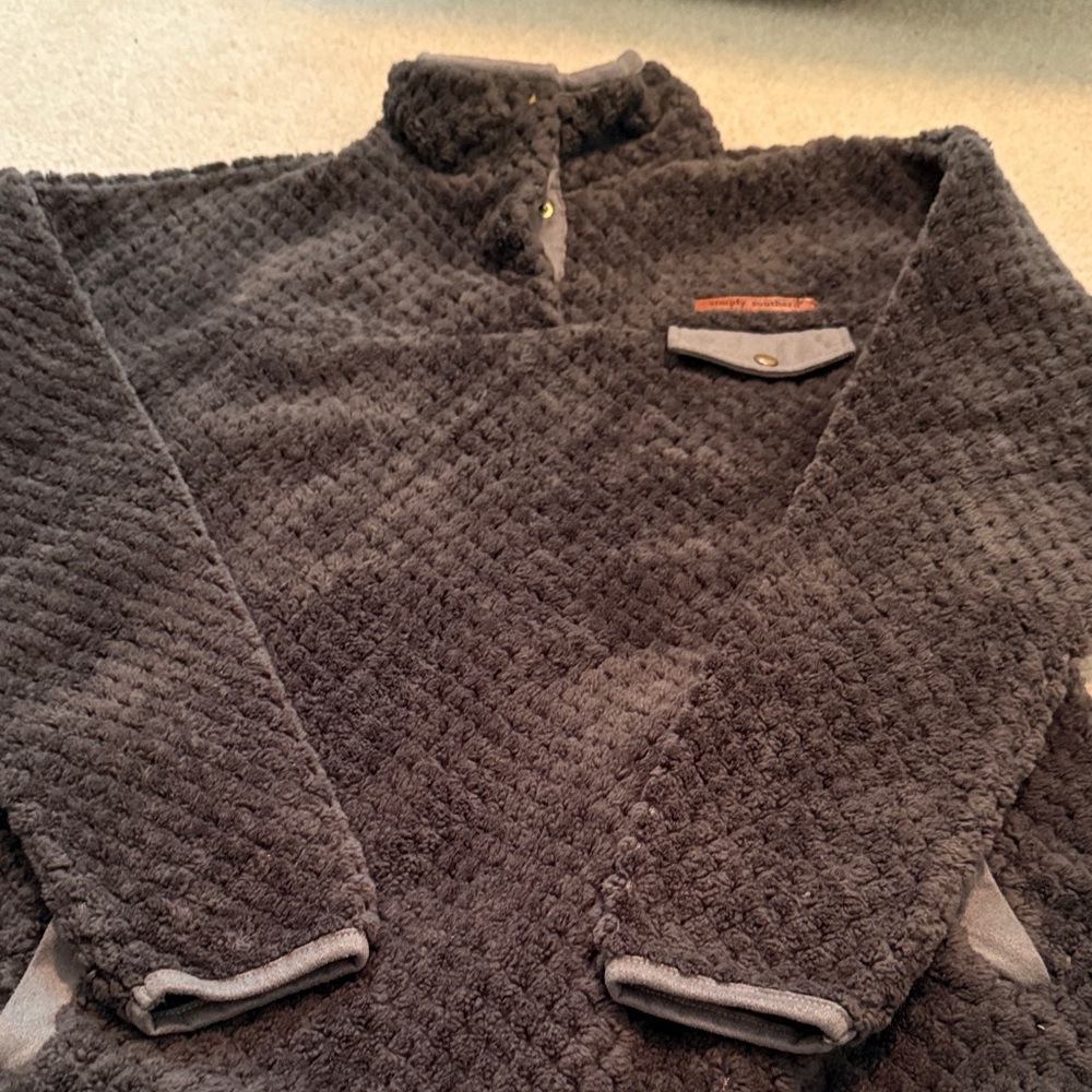 Simply Southern Gray Textured Sweatshirt